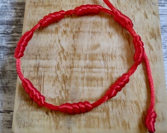 Rotes Glücksarmband, 7 Knoten Armband, 7 Knoten Rotes Armband, Schutzamulett, Viel Glück Amulett