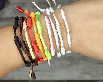 Pack of bracelets to choose from. Bracelets with knots, colorful bracelets, bracelets for friends. One-Strand Bracelet Pack