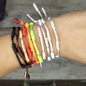 Pack of bracelets to choose from. Bracelets with knots, colorful bracelets, bracelets for friends. One-Strand Bracelet Pack