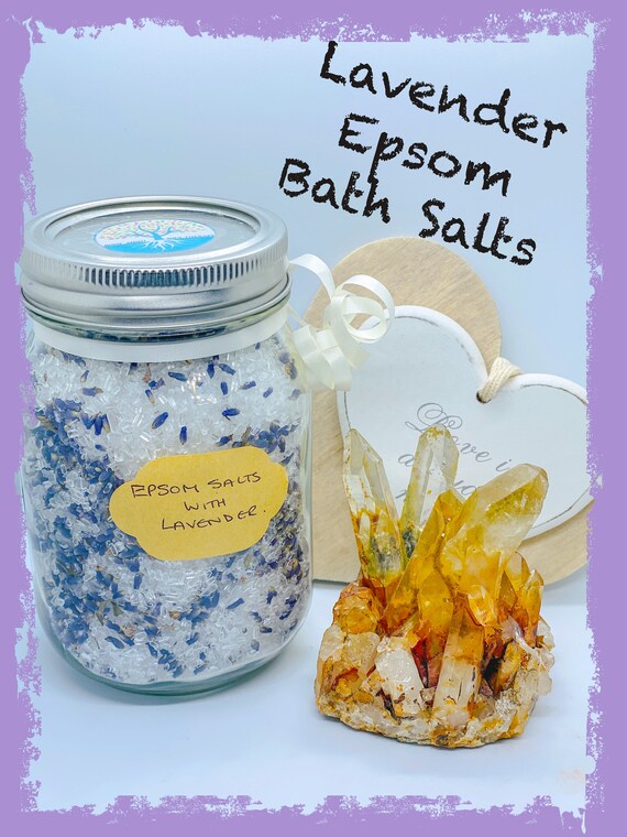 500ml Mason Jar With Epsom Salts Infused With Lavender Etsy