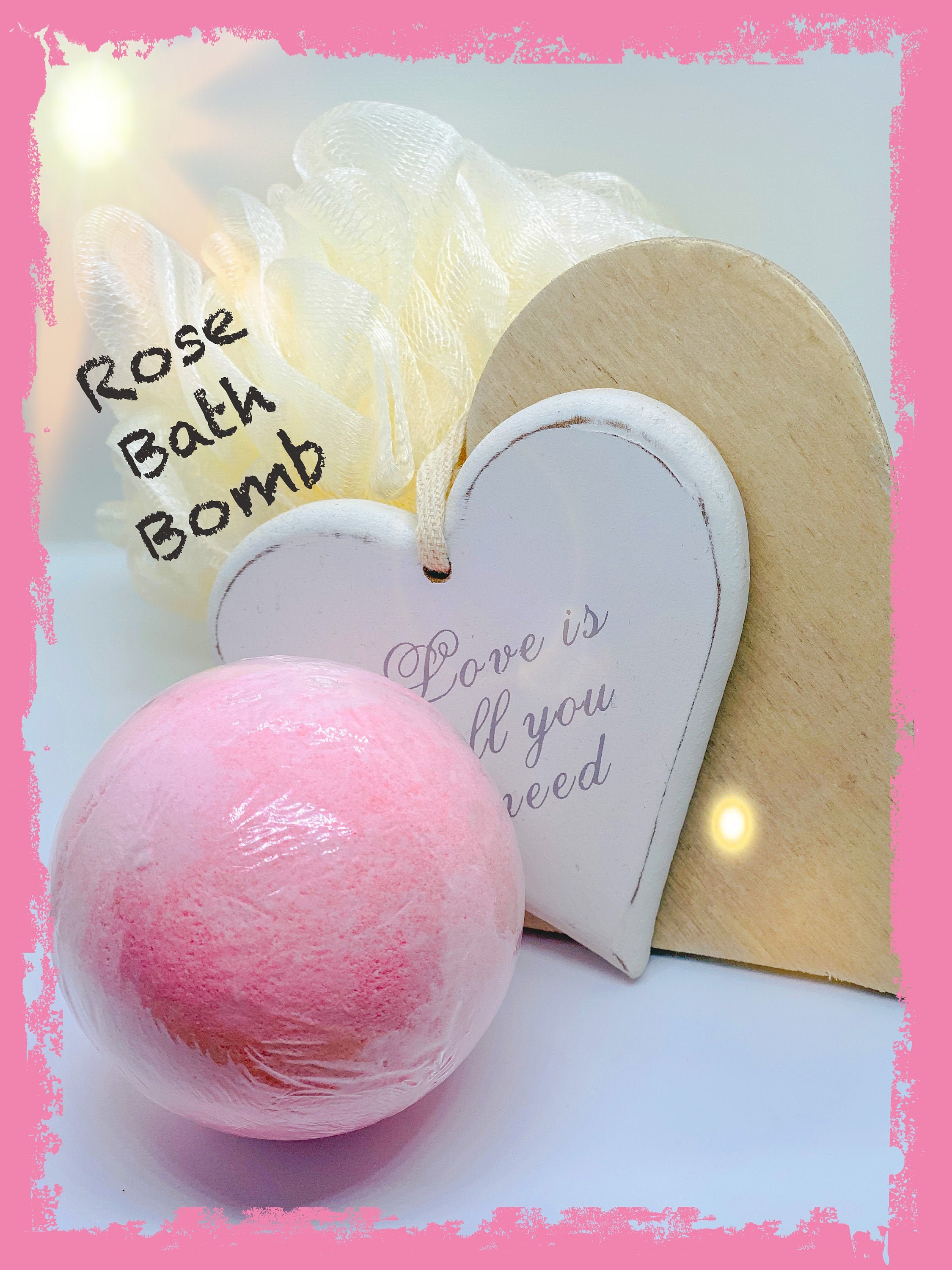 Rose Luxury Large Bath Bomb Etsy