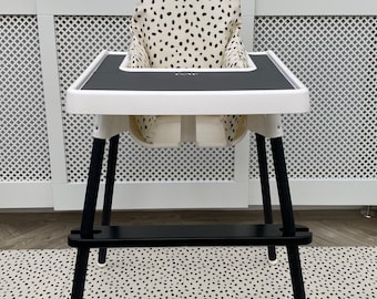 Adjustable Black Bamboo Footrest for Ikea Antilop High Chair