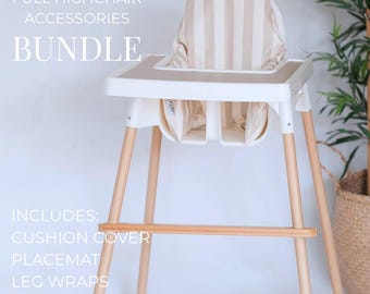IKEA kinderstoelset accessoires - Doves Stripes-bundel