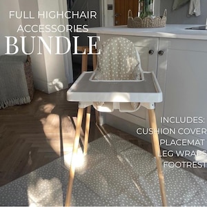 Full IKEA Highchair Set - Mushroom print