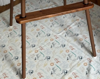 Wipeable Splash Mat - Zoo Print