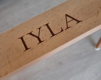 Personalised Adjustable Beech Footrest for Ikea Antilop High Chair