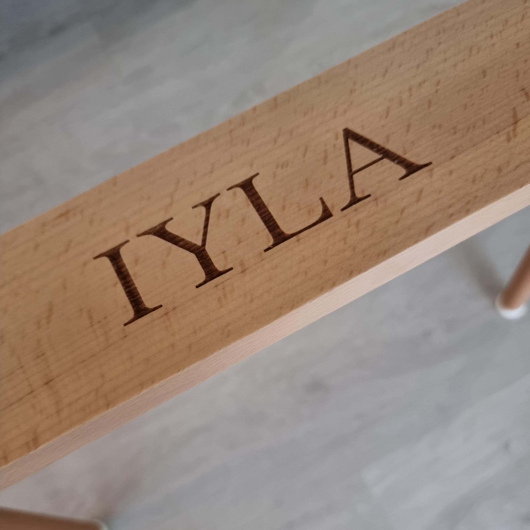 Personalised Adjustable Beech Footrest for Ikea Antilop High Chair