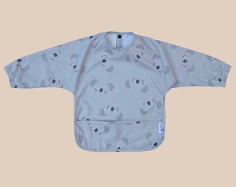 Long Sleeved Bib - Grey Koala