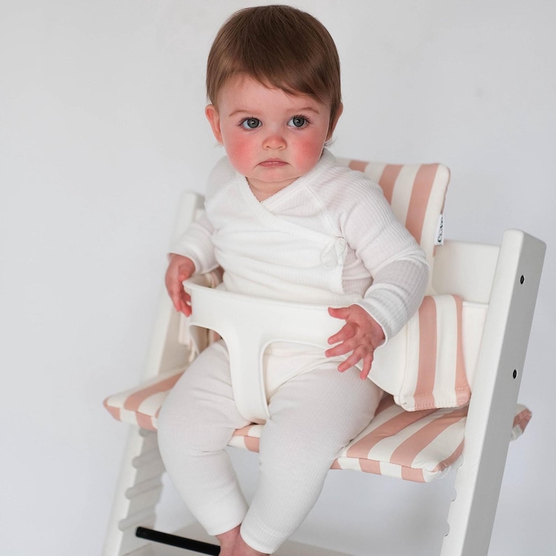 Cuscino lavabile per seggiolone Stokke Tripp Trapp - Biscotto a righe immagine 4