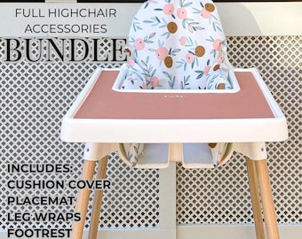 Full IKEA Highchair Set - Soft Peach print