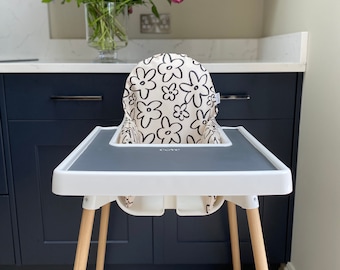 Wipeable Cushion for the Antilop IKEA Highchair - Blushing Daisy