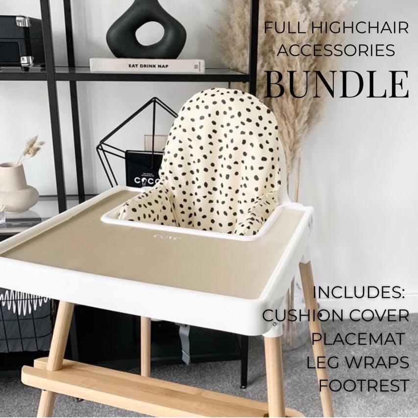 Full IKEA Highchair Set - Dalmatian print