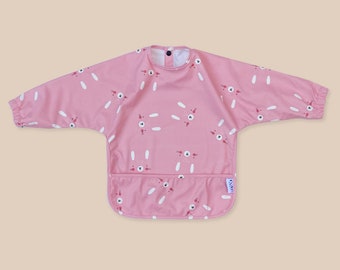 Long Sleeved Bib - Pink Bunny