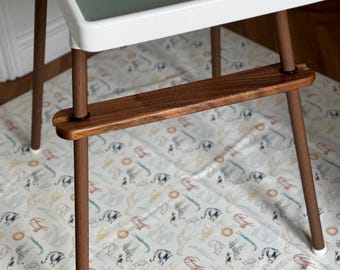 Reposapiés ajustable de nogal para trona Ikea Antilop