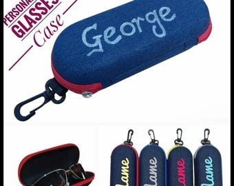 Personalised Portable Zip Eye Glasses Case Reading Glasses Sunglasses Adult Hard Case Eyewear Kids Spectacle Case Glasses Protector Gift Box