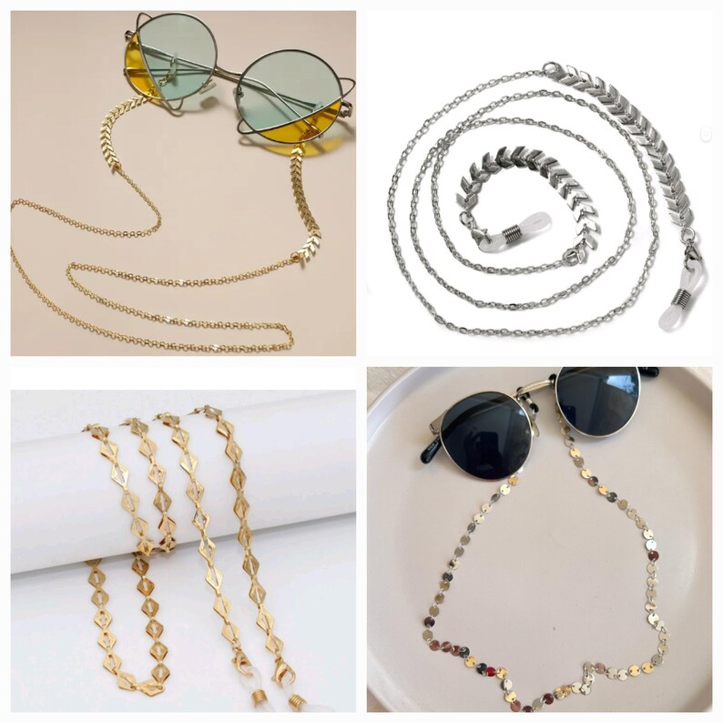 Eye Glasses Chain Necklace Chain Eyeglasses Chain Lanyard Beaded Cord ...