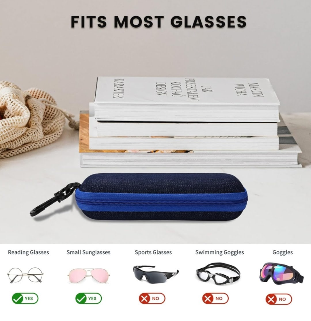 Eye Protection Case Portable Zip Eye Glasses Case Protector Reading Glass Case Sunglasses ...