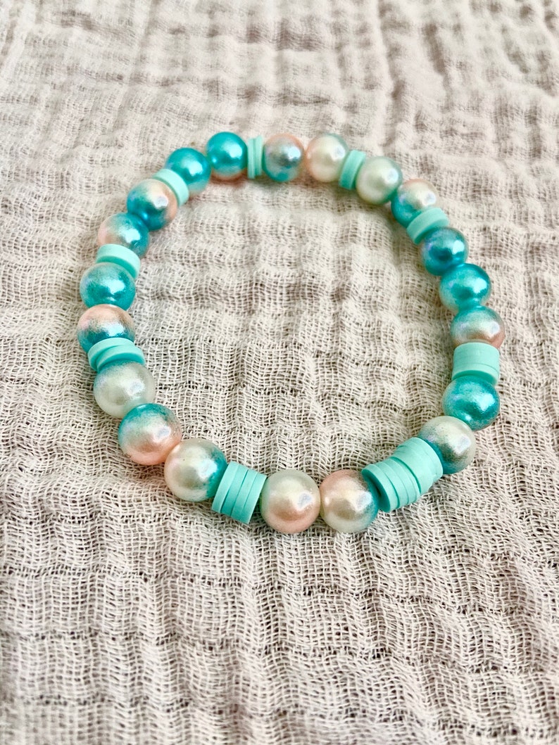 Heishi beaded Princess castle bracelet!