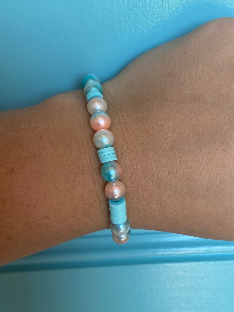 Heishi beaded Princess castle bracelet!
