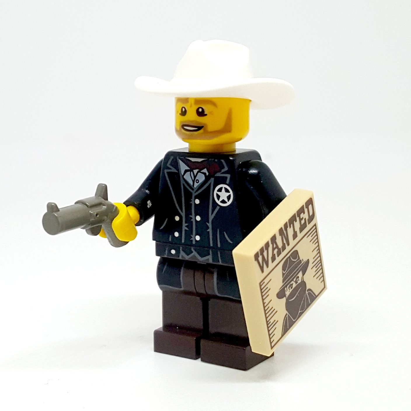 kemikalier Underskrift protektor LEGO® Sheriff With Gun Revolver & Wanted Poster Minifigure - Etsy