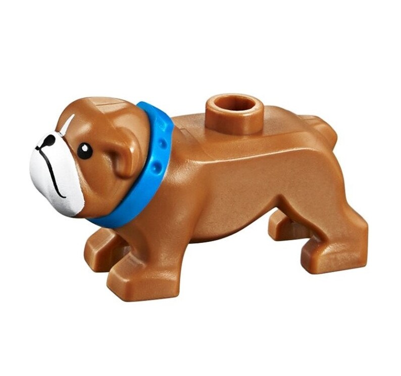 LEGO City Rare Pet Bull Dog Animal Minifigure With Collar Etsy