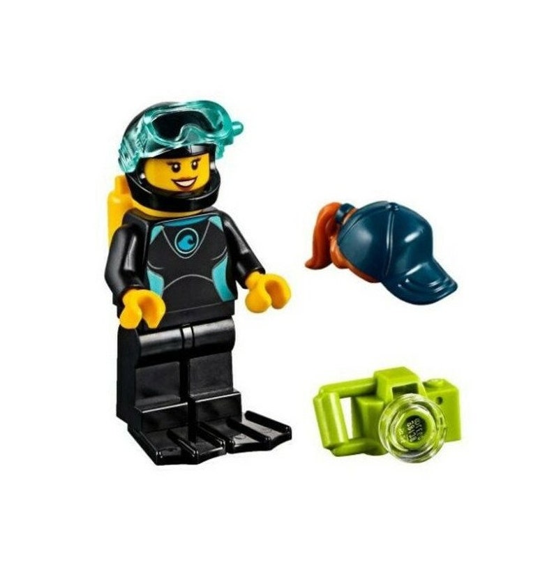 LEGO Scuba Diver Lady Minifigure With Camera & Breathing Gear Etsy