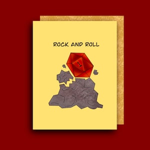 Rock and roll D20 | de voeux pour les fêtes de fin d'année | Donjons et Dragons D&D RPG