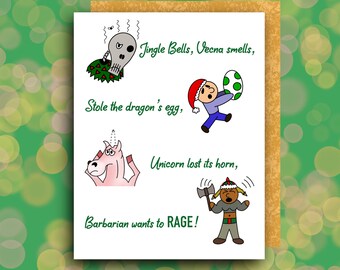 Jingle Bells, Vecna Smells | Christmas Holiday Greeting Card | Dungeons and Dragons DnD RPG