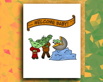 Welcome to the Party Baby Goblin| New Baby Shower Congratulations Greeting Card | Dungeons and Dragons DnD