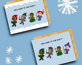 Welcome to the Party | Celebration Birthday Holiday Greeting Card | Dungeons and Dragons DnD RPG