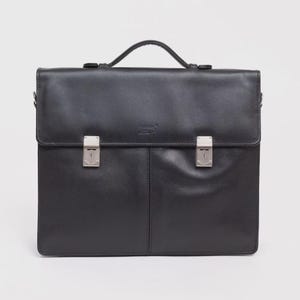 XXL Leather Briefcase Women Men – Handmade Briefcase 17 inch Teacher Bag – Sustainable Business Bag Classic with Modern Compartments