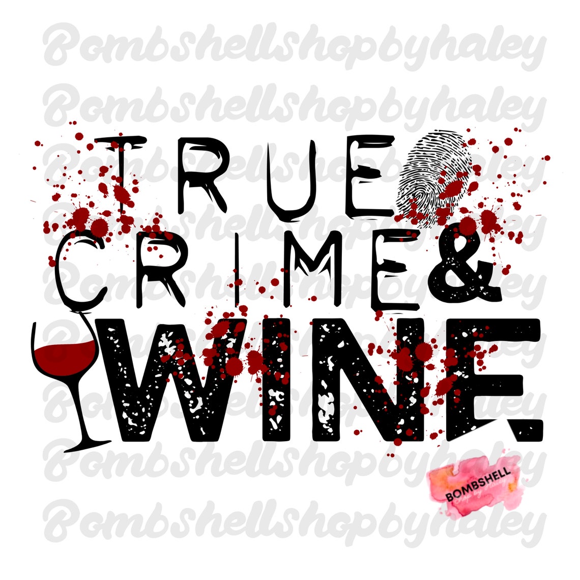 True Crime and Wine Scène de crime Sublimation Print Etsy
