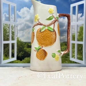 Vintage Napcoware Ceramic 1950s Orange Juice Pitcher/Ceramic Pitcher/Kitchen Pitcher/Vintage Kitchen/Birthday Gift