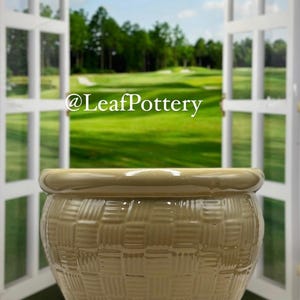 Olive Rattan Clay/Ceramic Planter Pot with drainage hole /Ceramic Planters/Planters and Pots/Indoor Planters/Indoor Plant Pot/Planters/Gift