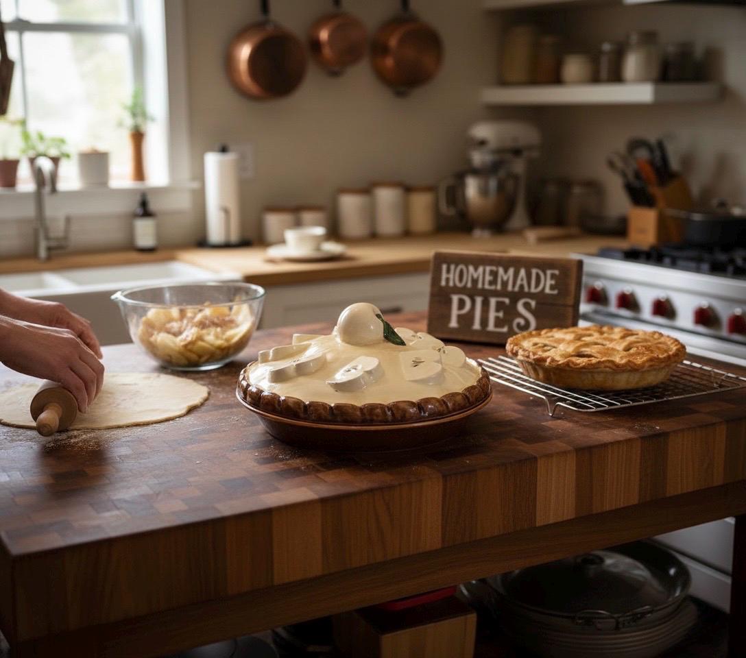 ヴィンテージ ポルトガル製 陶器製 パイキーパー 蓋付き | 手描きの
