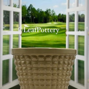 Olive Kinder (LG) Green Ceramic Planter with drainage hole/Planters and pots/Ceramic Planters/Indoor Planters/Plant Pot/Indoor Plant Pot