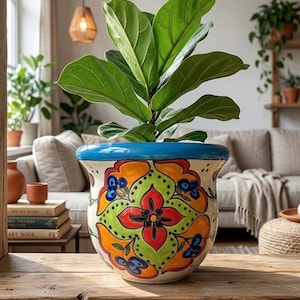 10 Inch Mexican Pottery Planter - Etsy
