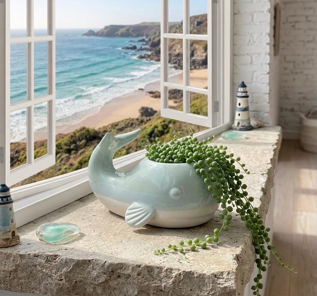 Whale Ceramic Vase - Etsy