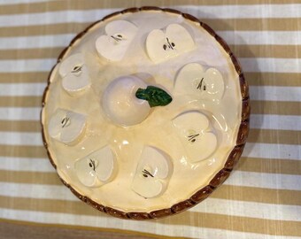 ヴィンテージ ポルトガル製 陶器製 パイキーパー 蓋付き | 手描きの