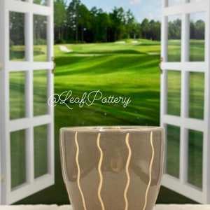 Caramel o Wavy Grayish Ceramic Planter Pot/ Planters and Pots/Indoor Plant Pot/Ceramic Plant Pot/Plant Pot/Planter