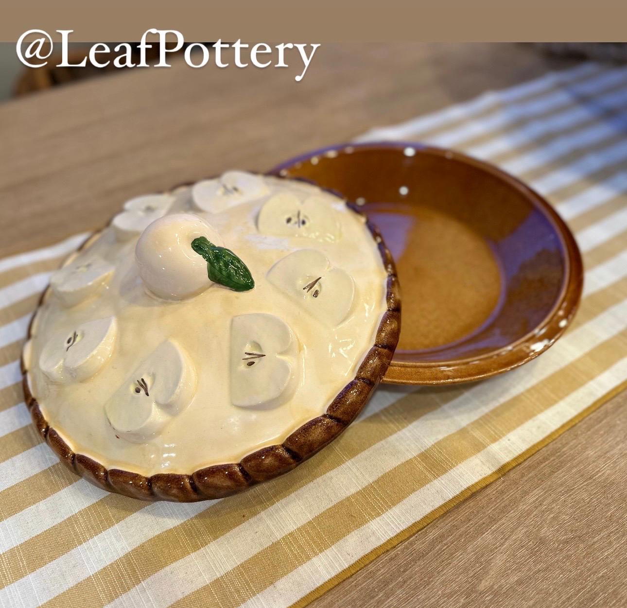 ヴィンテージ ポルトガル製 陶器製 パイキーパー 蓋付き | 手描きの