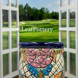 Jam Talavera Handmade Multi Colored Ceramic Planter Pot/ Planters and pots/Plant Pot/Indoor Planters/Indoor Plant Pot/Plant Pot
