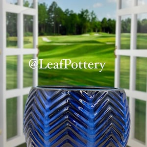 Andiamo Blue Ceramic Planter Pot with Drainage Hole/ Planters and Pots/ Birthday Gift/ Gift for her/Gift for him/ Plant Pot