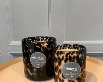 Large cheetah candle 400ml