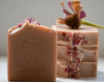 Rose & Geranium Soap - Rose Soap - Floral Soap - Vegan Soap - Cold Process Soap -  Essential Oil Soap - Handmade Soap - Homemade Soap