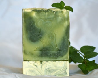 Mint Madness Soap - Mint Soap - Spirulina Soap - Vegan Soap - Cold Process Soap -  Essential Oil Soap - Handmade Soap - Homemade Soap