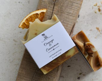 Jabón de naranja y canela: Jabón vegano artesanal con aceites esenciales