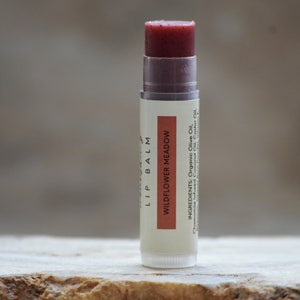 Wild Flower Meadow - Organic Lip Balm -  Natural Lip Balm - Nourishing Balm - All Natural - Vegan - Tinted Lip Balm - Essential Oil Lip Balm