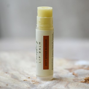 Zesty Ginger Blossom - Organic Lip Balm -  Natural Lip Balm - Nourishing Balm - Natural Skin-Care - Vegan Lip Balm - Essential Oil Balm