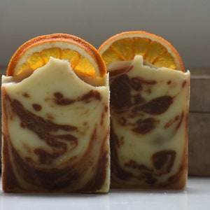 Orange & Cinnamon Soap - Natural Soap - Spice Soap - Christmas Soap - Cold Process Soap - Essential Oil Soap - Handmade Soap - Festive Soap